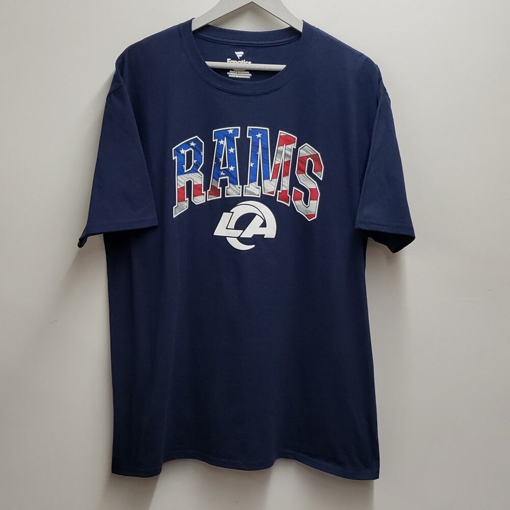 Fanatics Rams Graphic Patriotic T Shirt  Men's Size XL